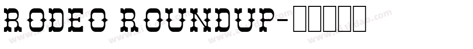 Rodeo Roundup字体转换